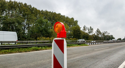 Baustelle auf der Autobahn