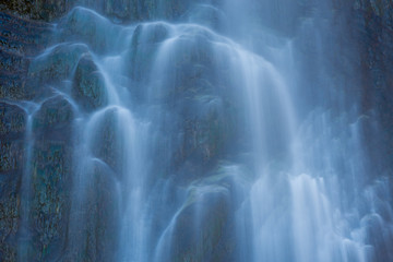 Fototapeta na wymiar Water detail at Sorrosal waterfall in Broto, Huesca