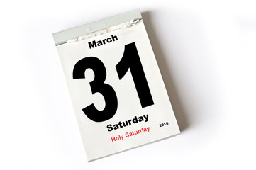 31. March 2018 Holy Saturday