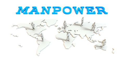 Obraz premium Manpower Global Business