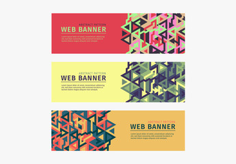 Colorful Abstract Pattern Web Banners 3