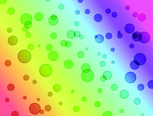 rainbow gradient bright spot circles abstract background