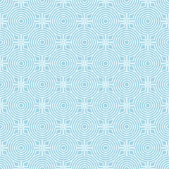 Fototapeta premium Geometric ornament. Light blue seamless pattern