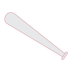 Isolated baseball bat icon on a white background, Vector illustration
