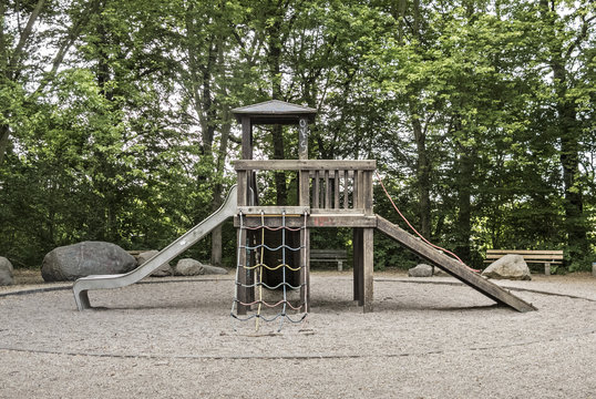 Empty playground in a park