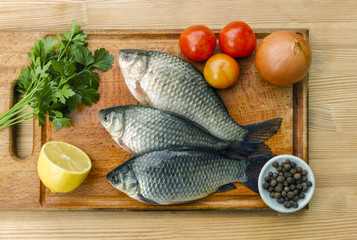 still life from fresh fish
