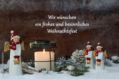 "Wir wünschen ein frohes und besinnliches Weihnachtsfest" Stockfotos 