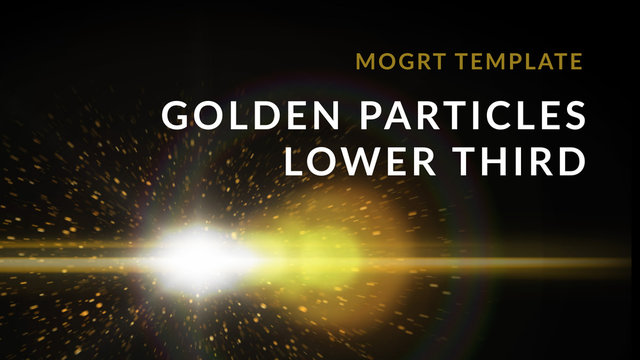 Golden Particles Lower Third