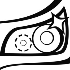 Fototapeta premium Car Headlight - Dazzle Shine