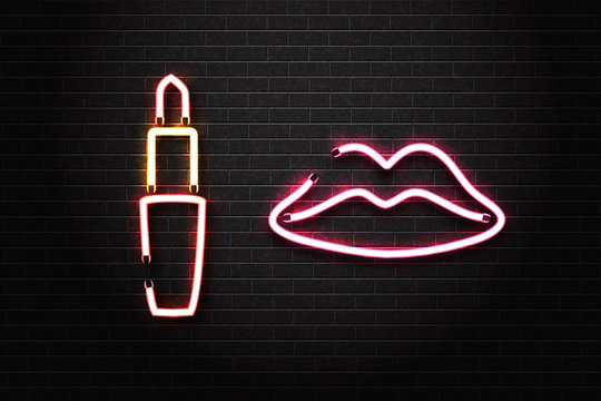 neon lipstick sign