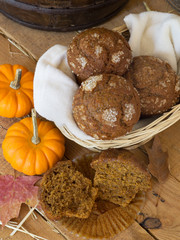Basket of Pumpkin Muffins