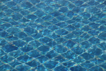 Fototapeta na wymiar wave on the blue swimming pool