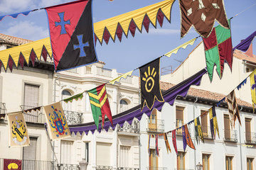 traditional medieval festival in the streets of Alcala de Henares, Madrid Spain