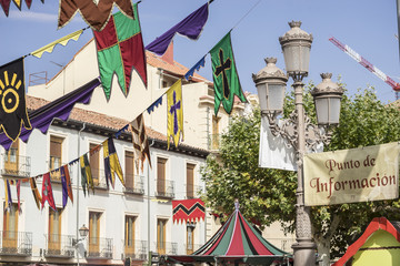 Event, traditional medieval festival in the streets of Alcala de Henares, Madrid Spain