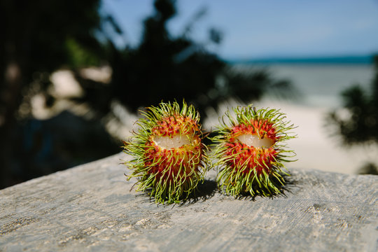 Two rambutan monsters