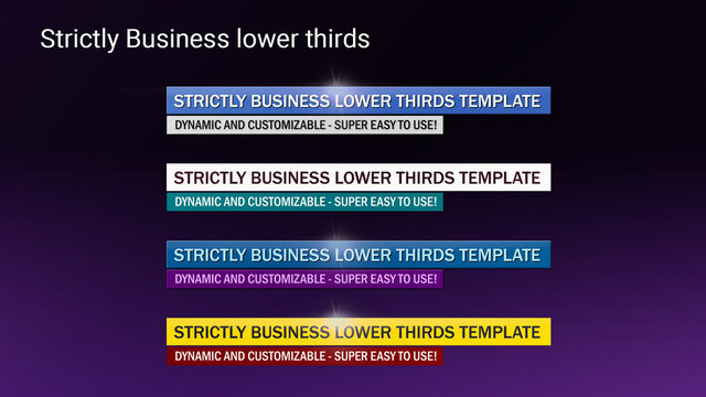 Corporate Beveled Rectangle Lower Thirds