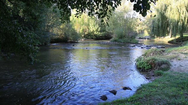 Aude river in Occitanie, South of France
