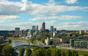 Fototapeta premium View of Vilnius buisness district