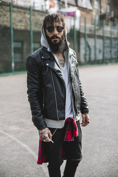 Young grunge man portrait