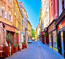 Fototapeta na wymiar Colorful old town street in Ljubljana