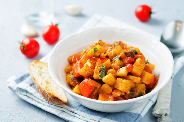 Eggplant potato Bell pepper goulash