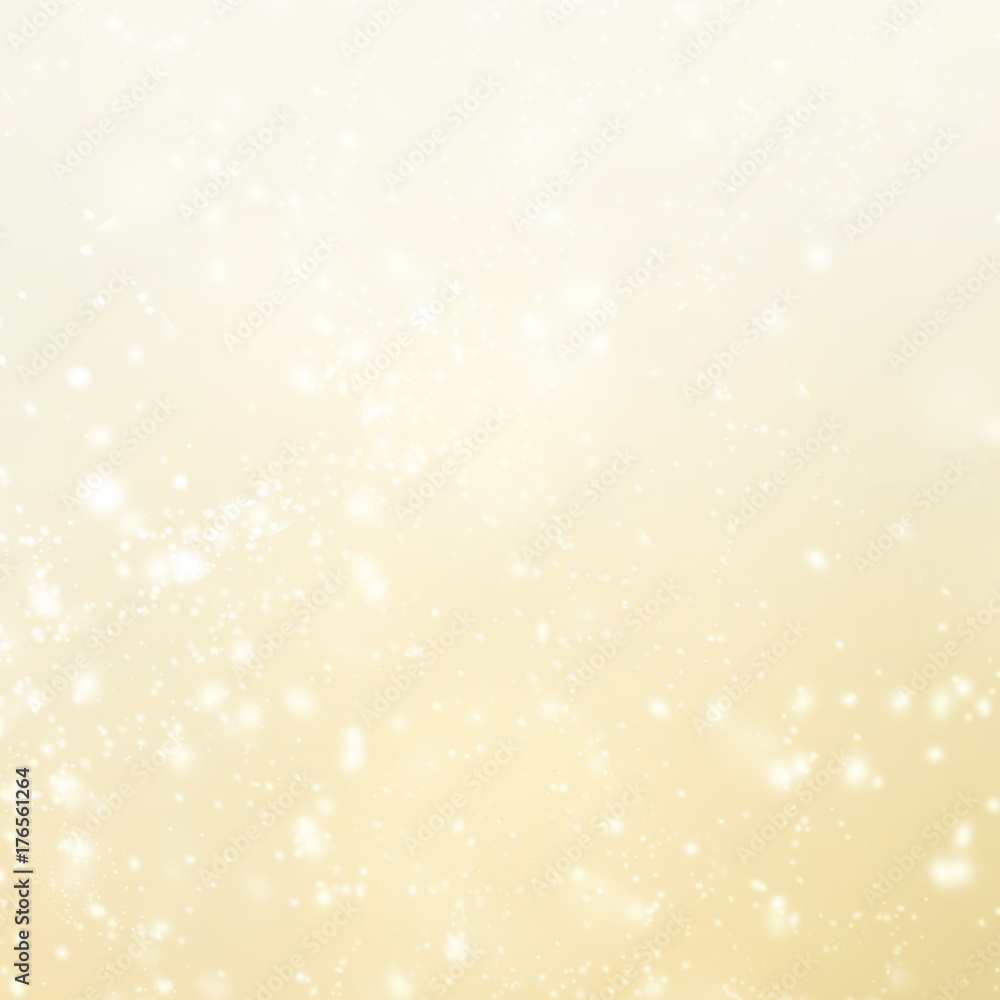 Canvas Prints gold christmas lights background with sparkling bokeh. abstract defocused boke glittering shimmer.