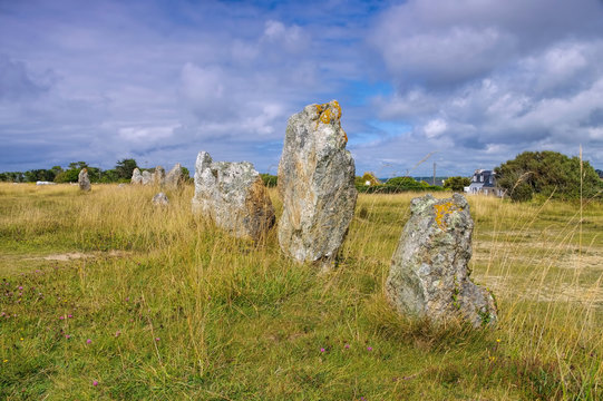 Steinreihen von Lagatjar, Halbinsel Crozon in der Bretagne - Alignements de Lagatjar in Brittany