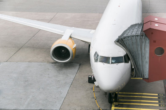 Airplane at gate
