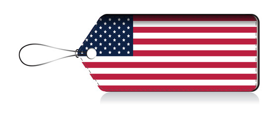 USA flag label for President, Made in United States, United states of America emoji flag logo © VectorPart