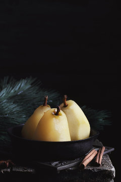 pears in orange syrup