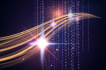 Creative digital wave background