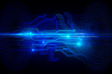 Obraz premium Blue circuit background