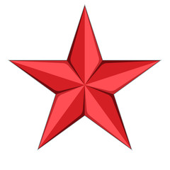 Red Star icon illustration