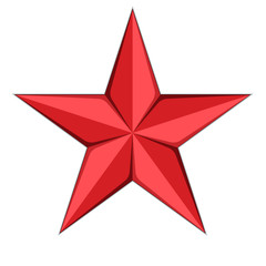 Obraz premium Red Star icon illustration