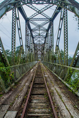 Abandoned railway bridge between Costa Rica and Panama