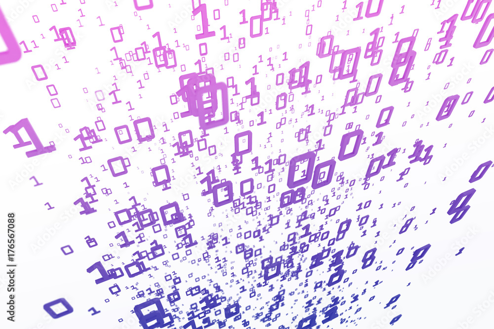 Poster bright binary code backdrop