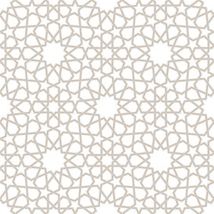 Arabesque Gray Pattern with white Background