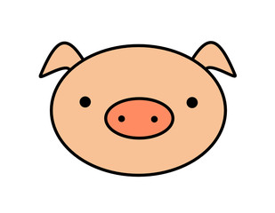 豚の顔(色)