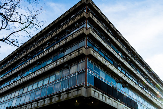 The corner of a building