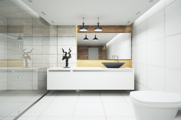 Fototapeta na wymiar Modern bathroom interior