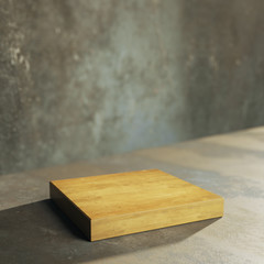 Wooden plank, advert concept