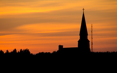 Obraz premium Church silhouette