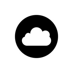 Cloud round icon long shadow vector