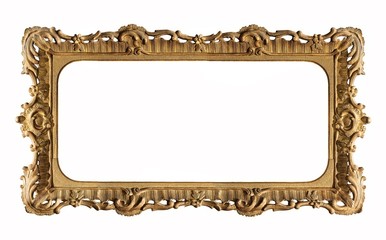 Golden frame for paintings, mirrors or photos