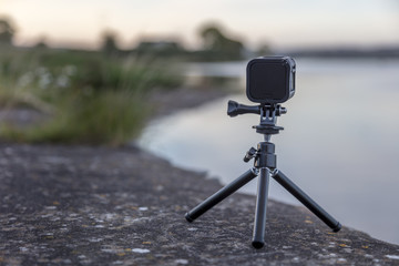 Action camera on location