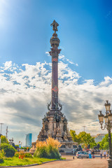 Fototapeta na wymiar Columbus monument in Barcelona, Catalonia, Spain