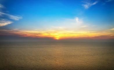 seascape on sunset time from view point