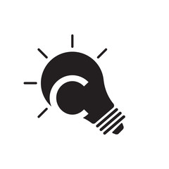 initial letter bulb logo