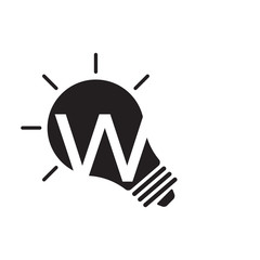 initial letter bulb logo