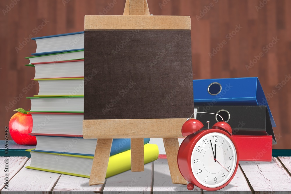 Poster composite image of school objects